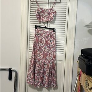 DRA Los Angeles tank top and maxi skirt set xs